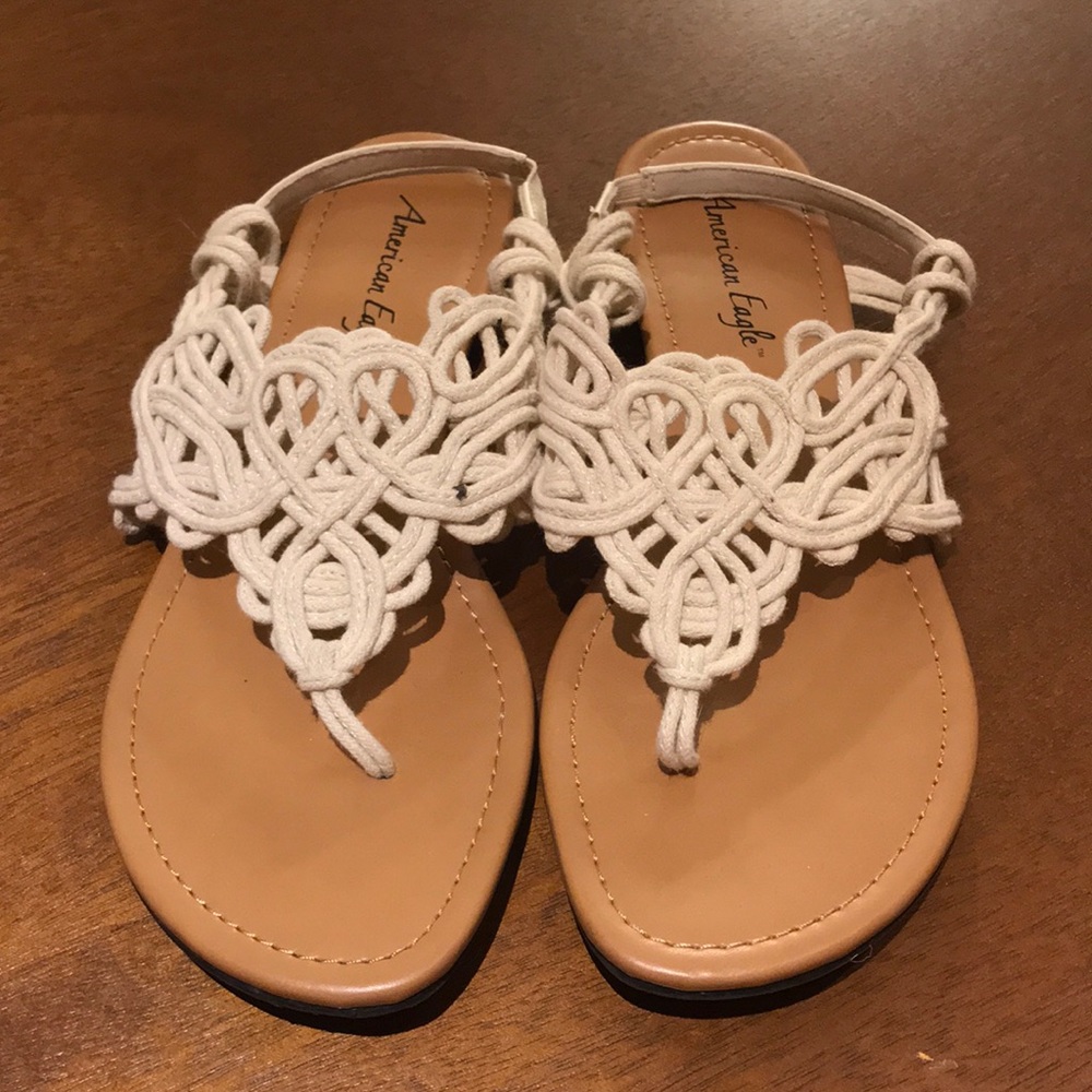 American Eagle cream sandals